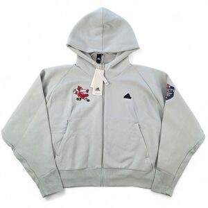 Adidas Louisville Cardinals Z.N.E. Aeroready Hoodie Wonder Silver L NWT